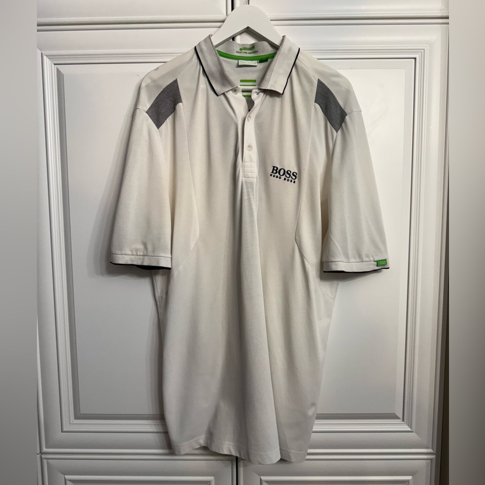 Hugo Boss Men's XL White  Martin Kaymer Golf Edition Polo Shirt Moisture Manager